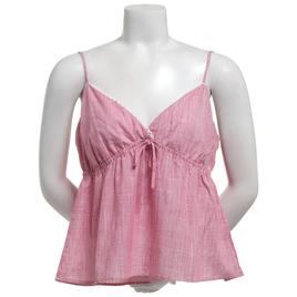 Juniors Madden Girl Striped Crochet Trim Babydoll Camisole