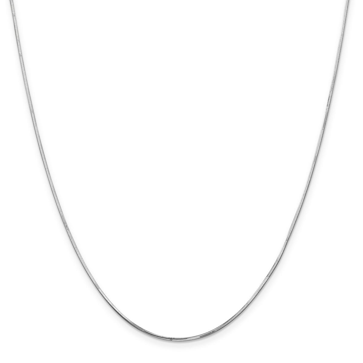 Unisex Gold Classics(tm) 1.20mm. 14k White Octagonal Snake Necklace