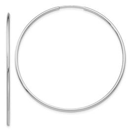 Gold Classics(tm) 14kt. 47mm White Gold Endless Hoop Earrings