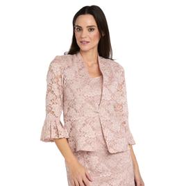 Womens R&M Richards Floral Lace Jacket Dress