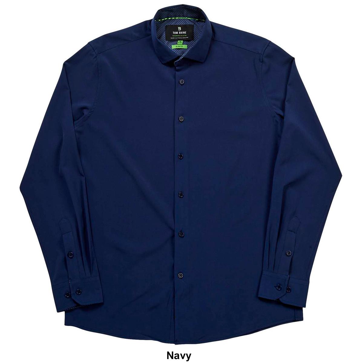 Mens Tom Baine Slim Fit Solid Dress Shirt