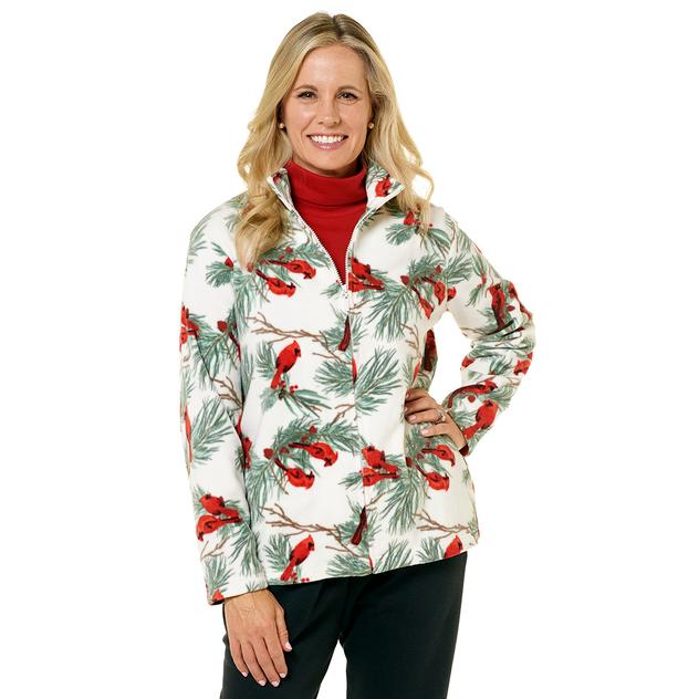 Womens Bonnie Evans Tossed Cardinals Polar Fleece Jacket