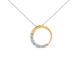 Haus of Brilliance 14kt. Yellow Gold Diamond Circle Hoop Pendant