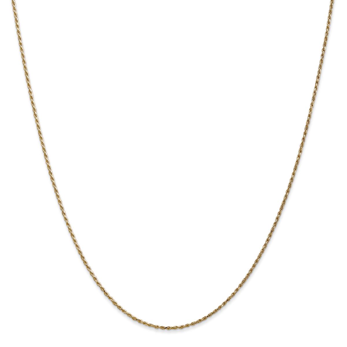 Unisex Gold Classics(tm) 1.15mm. 14k Diamond Cut Rope Chain Necklace