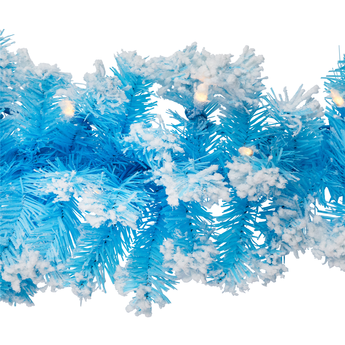 Northlight 9ft. Sky Blue Flocked Pine Christmas Garland