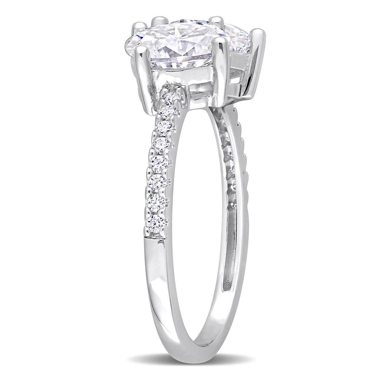Gemstone Classics™ Sterling Silver Moissanite Ring
