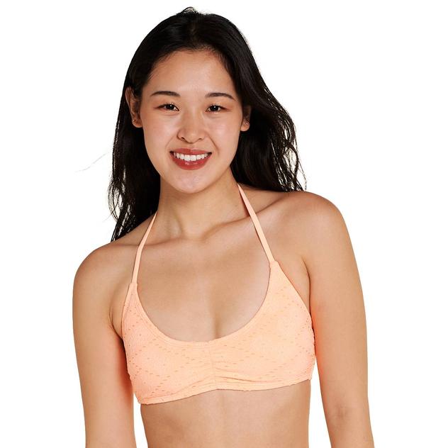 Juniors California Sunshine Floral Crochet Bralette Swim Top