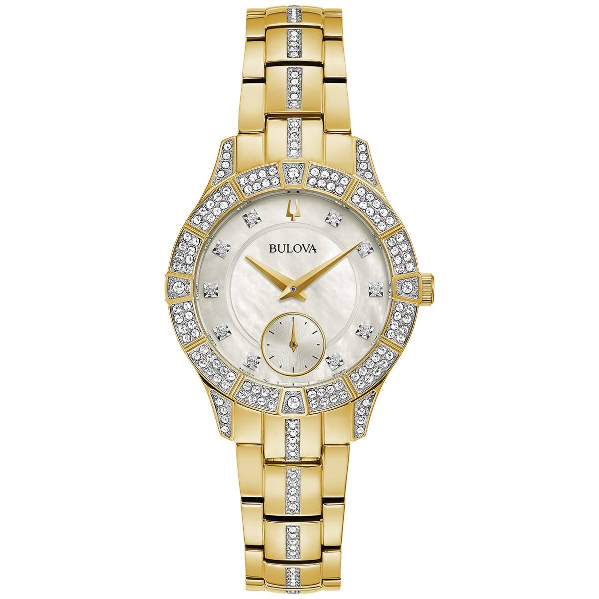 Womens Bulova Sutton Gold-Tone Bracelet Watch - 98L283