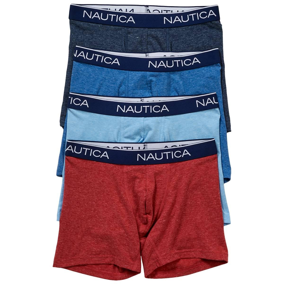 Mens Nautica 4pk. Boxer Brief - Red