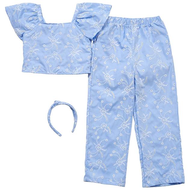 Girls (7-12) BTween® Short Sleeve Floral Top & Wide Leg Pants Set