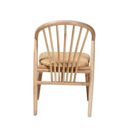 Baxton Studio Kobe Natural Brown Wood & Rattan Dining Chair
