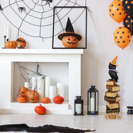 National Tree 32in. Halloween Owl on Stacked Books Décor
