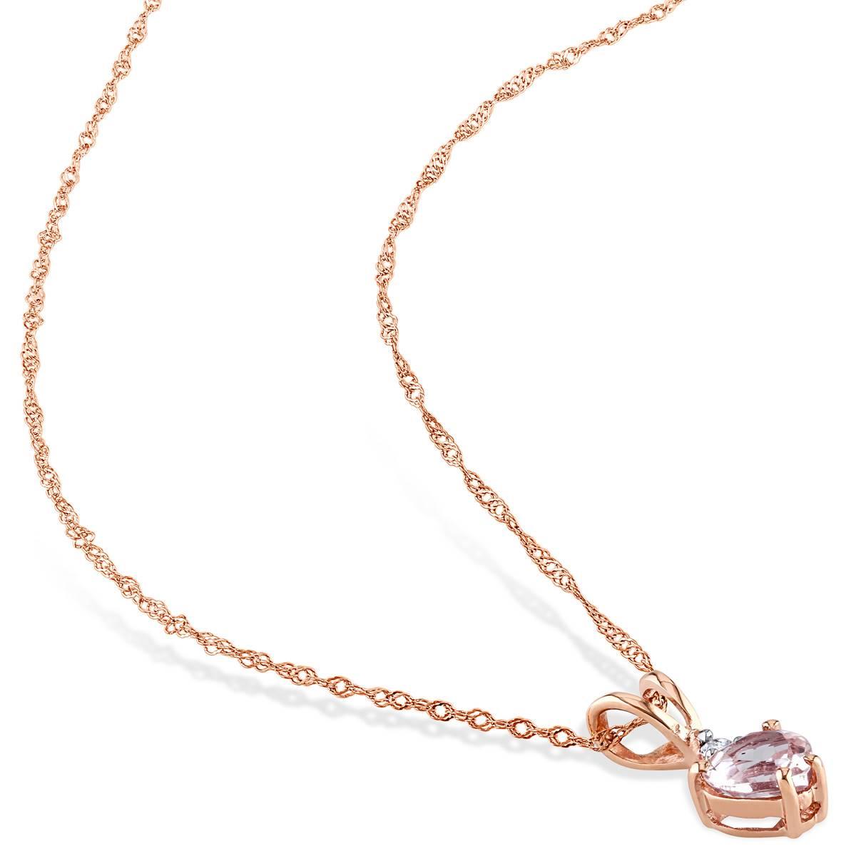 Gemstone Classics™ 10kt. Rose Gold Heart Shaped Pendant