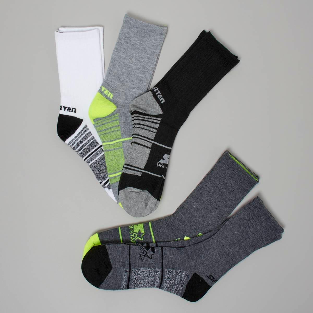 Boys (8-20) Starter Cushioned Socks - White/Grey