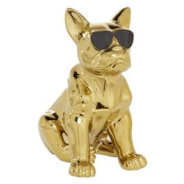 9th & Pike(R) Gold Ceramic Glam Dog Sculpture