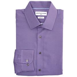 Mens Christian Aujard Slim Fit Geometric Dress Shirt - Purple