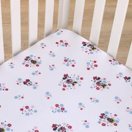 Disney Minnie Mouse Floral Mini Fitted Crib Sheet