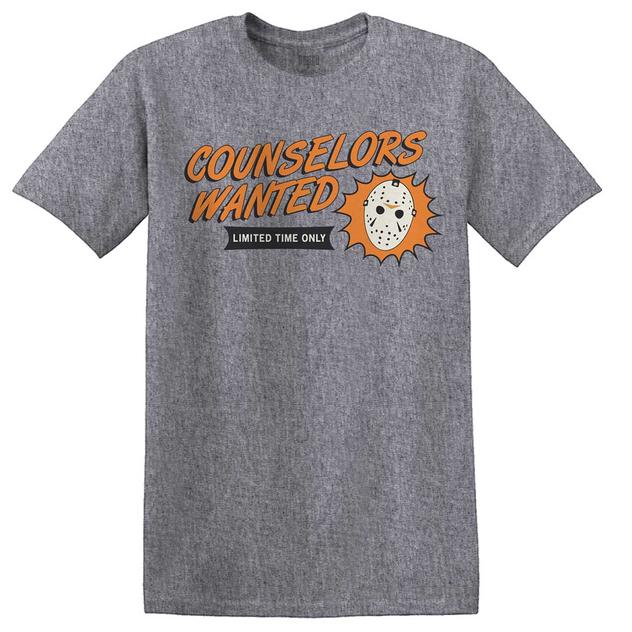 Young Mens Short Sleeve Counselors Wanted Halloween Graphic Tee