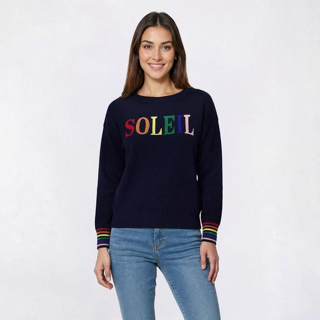 Womens Rio & Rian Long Sleeve "Soleil" Crew Neck Sweater