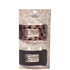 Womens Capelli New York 2pk. Rectangle Shovel Claw Clips