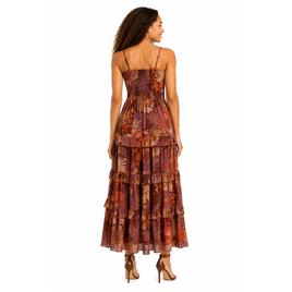 Juniors Angie Floral Gauze Twist Front Tier Maxi Dress