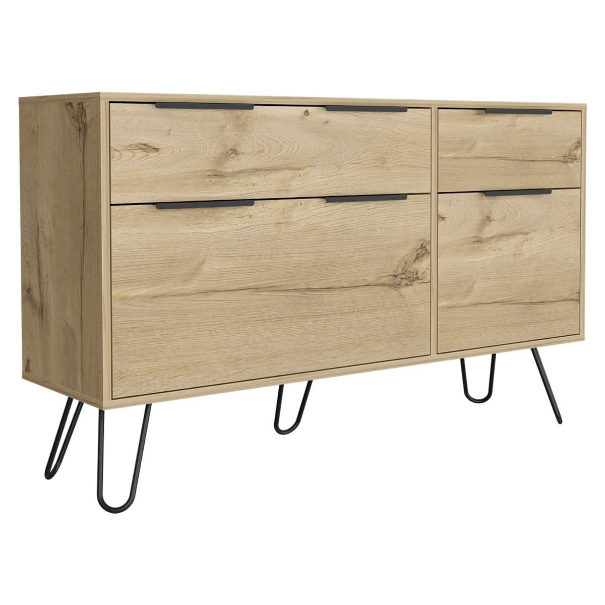 FM FURNITURE Monaco Light Oak Double Dresser