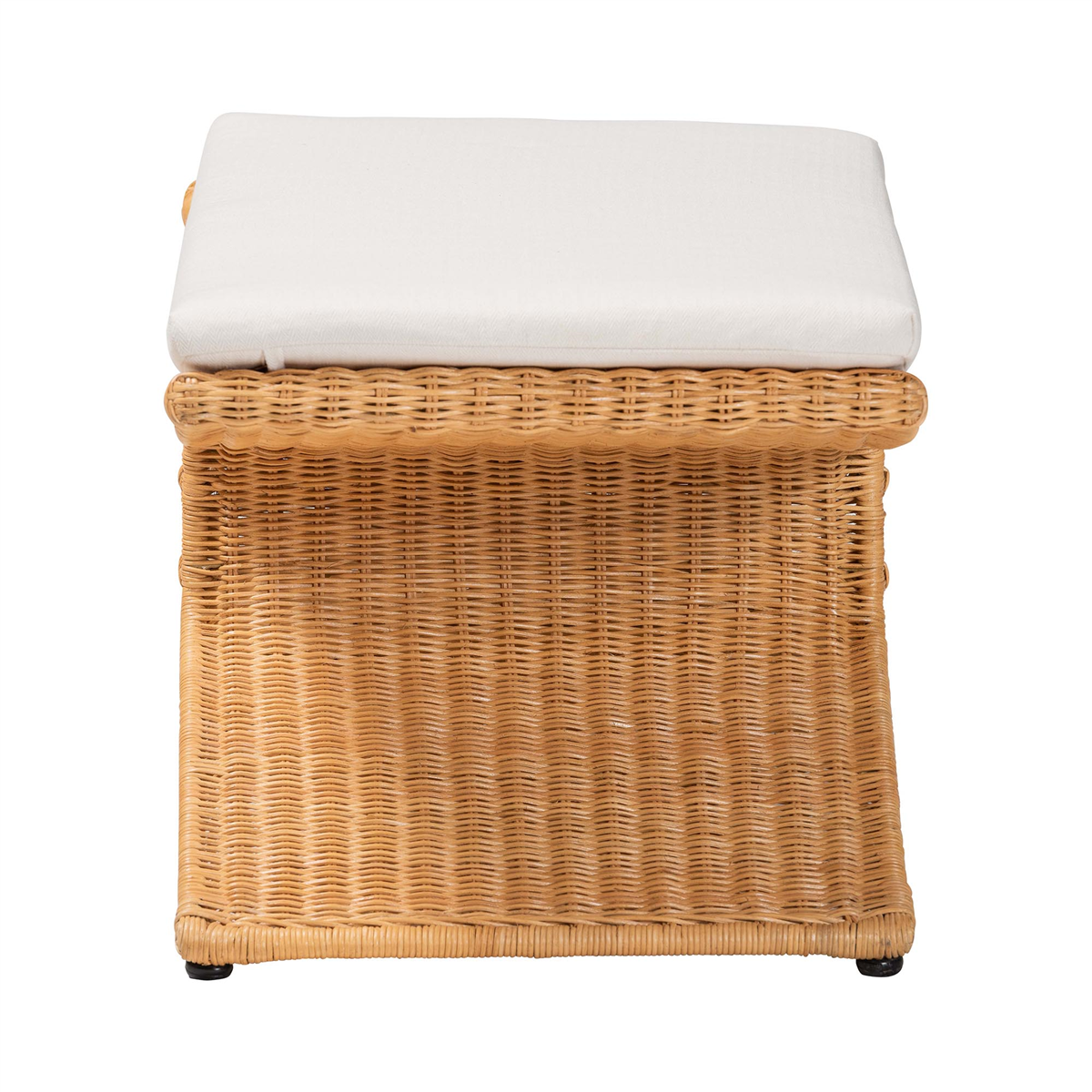bali & pari Reya Natural Rattan Footstool