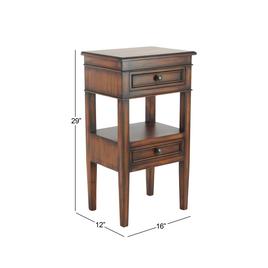 9th & Pike® Brown Pine Traditional Accent Table