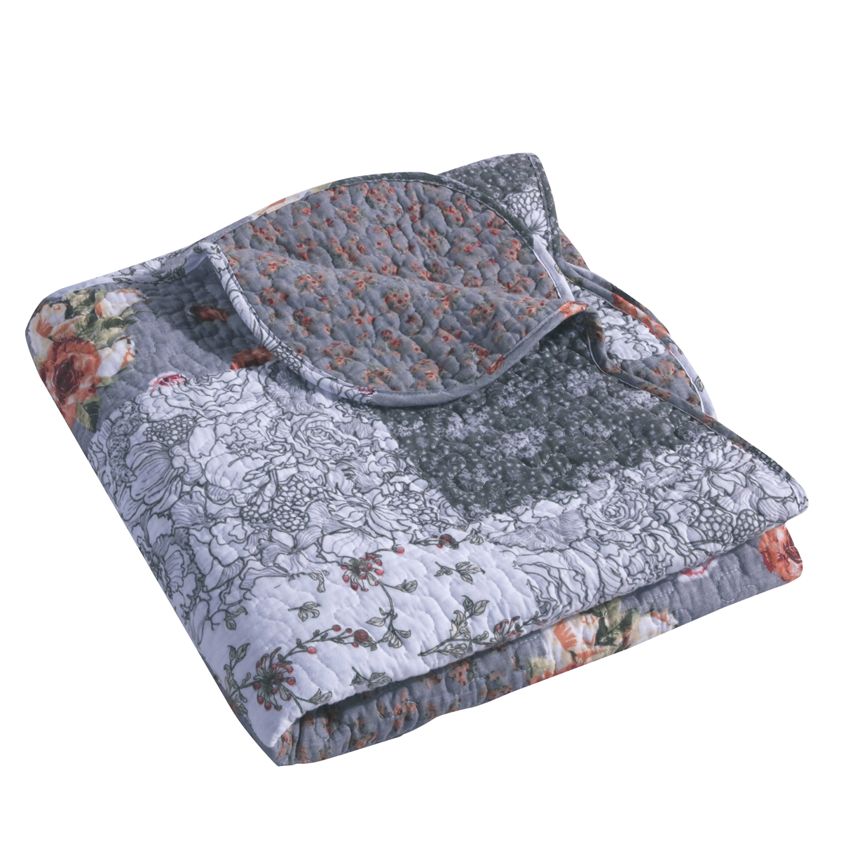Greenland Home Fashions(tm) Giulia Reversible Quilted Throw Blanket