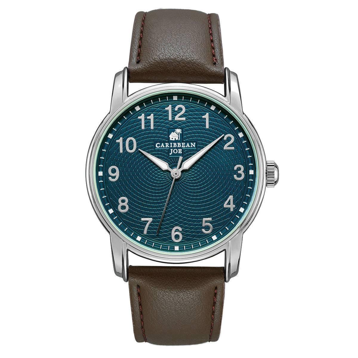 Mens Caribbean Joe Silver-Tone Easy Read Dial Watch - CJ7162SL