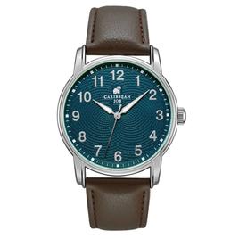 Mens Caribbean Joe Silver-Tone Easy Read Dial Watch - CJ7162SL