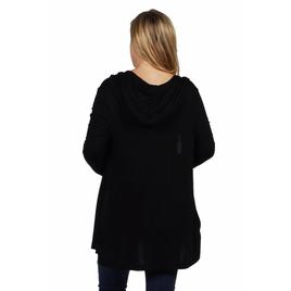 Plus Size 24/7 Comfort Apparel Open Front Maternity Cardigan
