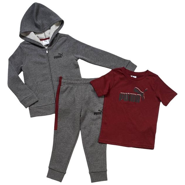 Boys (4-7) Puma® 3pc. Marled Zip Up Sweatsuit Set
