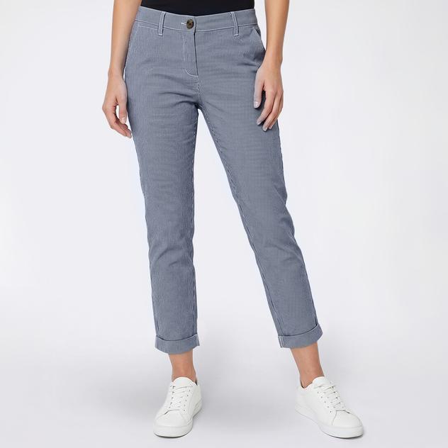 Womens Nautica Montauk Pinstripe Straight Leg Chino Pants