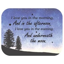 I Love You in the Morning w/ Night Sky Rectangle Garden Stone