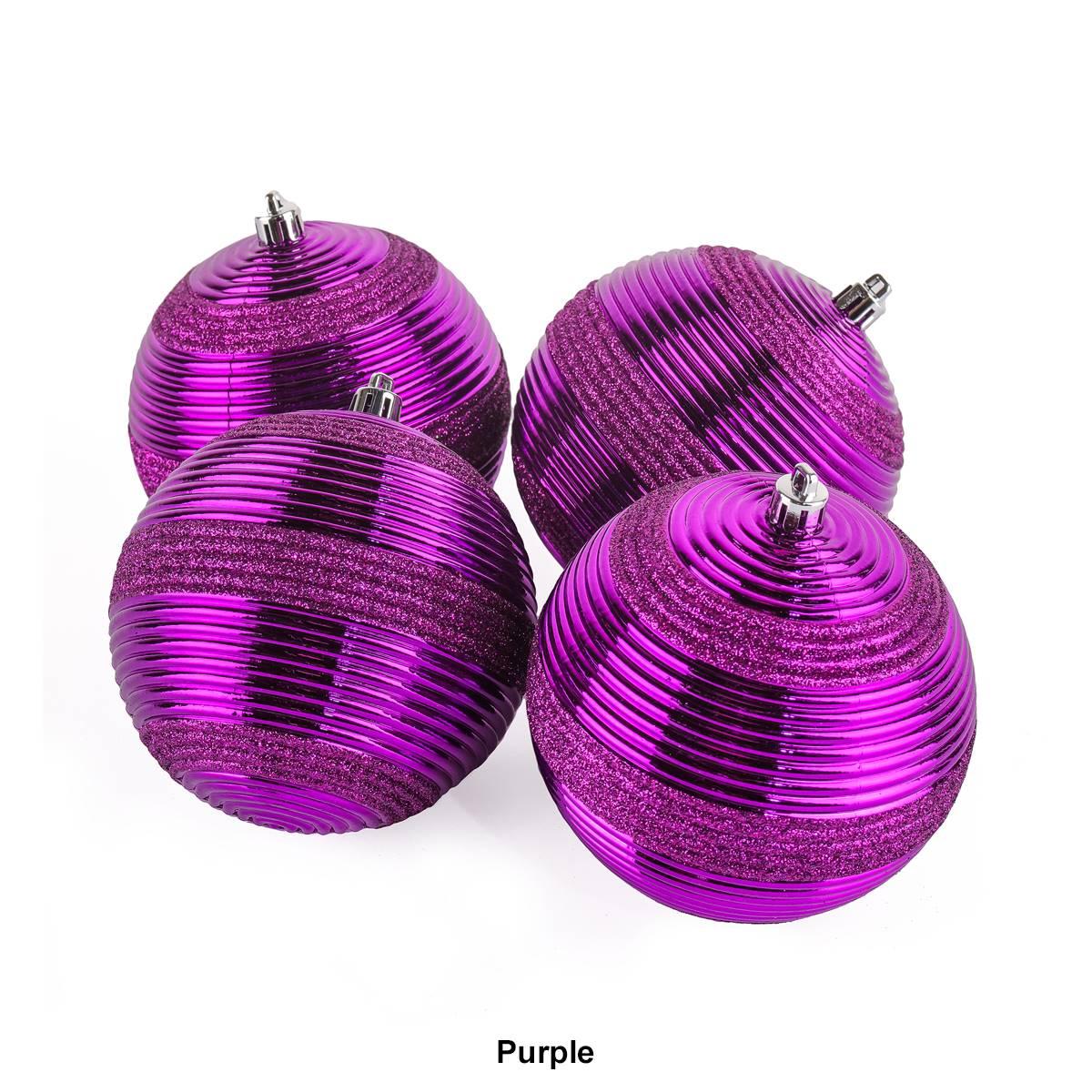 National Tree 4.5in. Shatterproof Bauble Ornaments - Set of 4