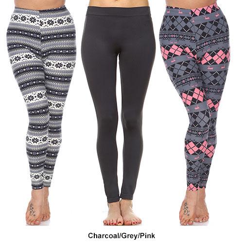 Womens White Mark 3pk. Leggings