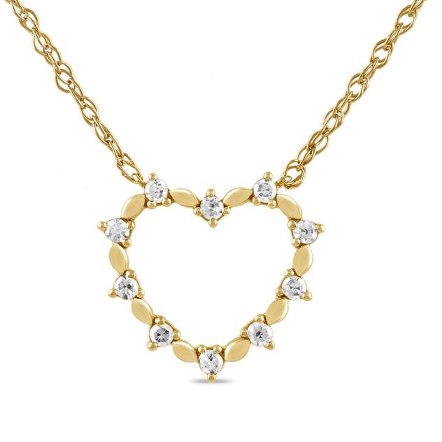 Nova Star® 10kt. 1/10ctw Lab Grown Diamond Heart Pendant
