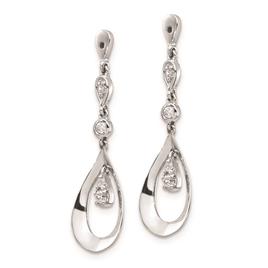 Pure Fire White Gold Diamond Teardrop Dangle Earring Jackets