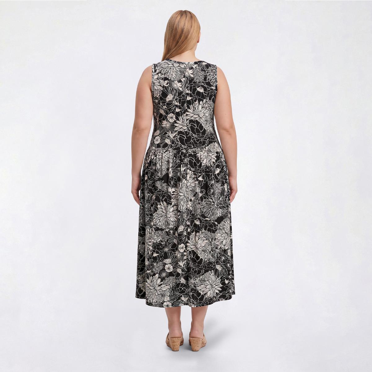 Plus Size Cocomo Sleeveless Floral Drop Waist Midi Dress