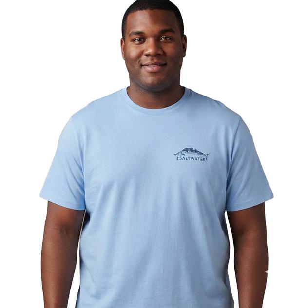 Mens Big & Tall IZOD® Short Sleeve Wahoo Weekend Tee-Placid Blue