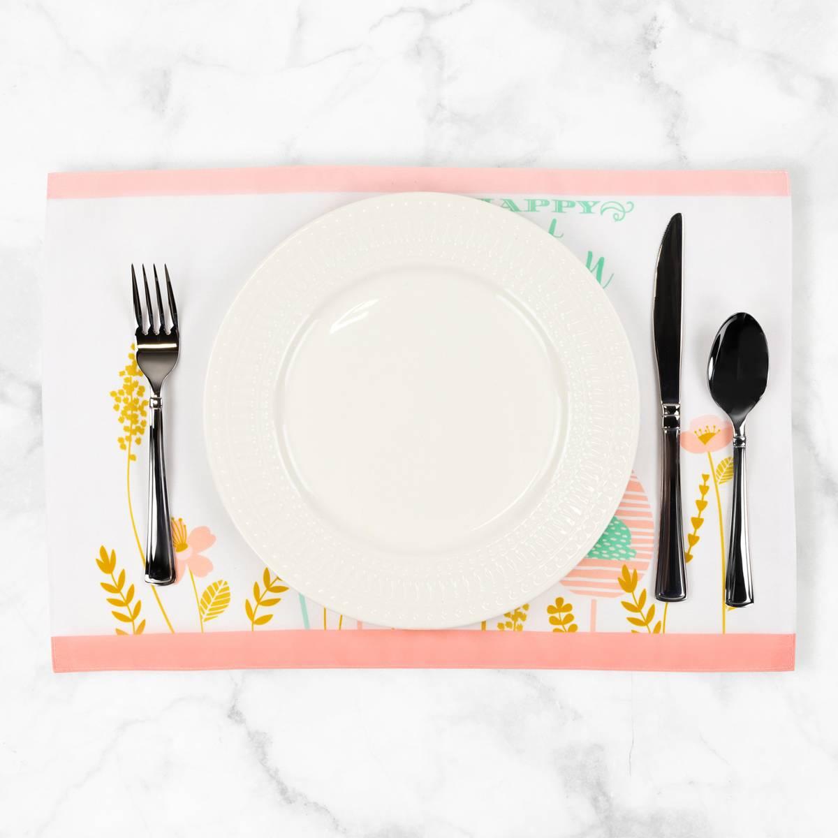 Northlight Seasonal Happy Easter Floral Placemats - Set of 4