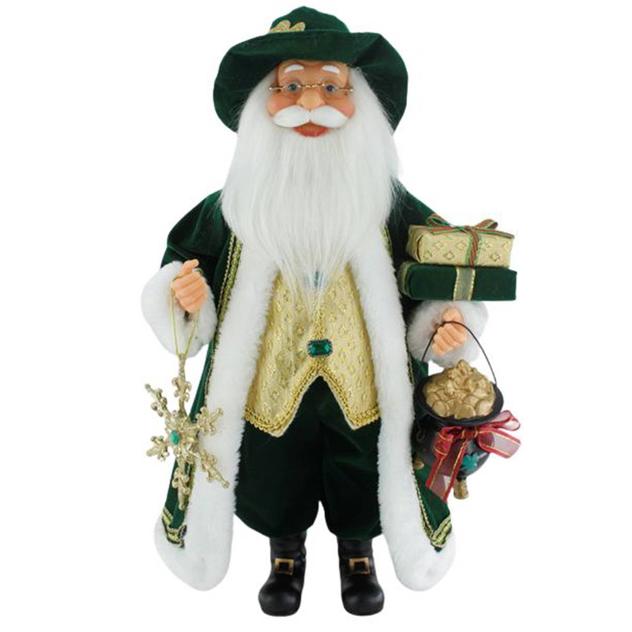 16" Windy Hill Santa Irish with Pot of Gold