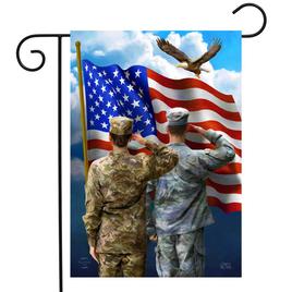 Briarwood Lane America''s Heroes Patriotic Garden Flag