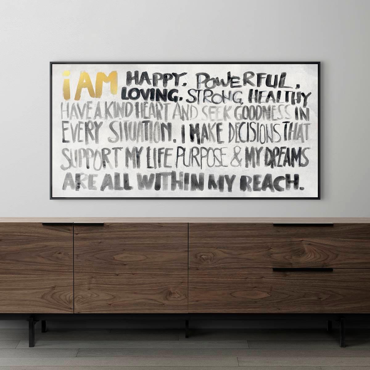 Artisan Home "I Am" Graffiti Canvas Wall Décor