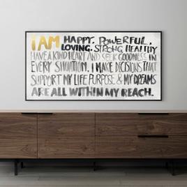 Artisan Home "I Am" Graffiti Canvas Wall Décor
