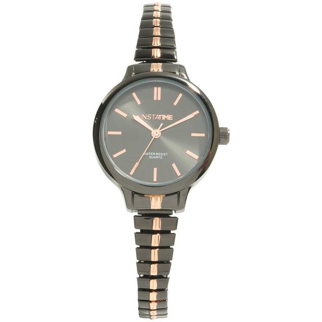 Womens Instatime Two-Tone Round Expansion Band Watch - PT7984