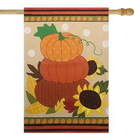 Northlight Seasonal Pumpkins and Sunflowers Garden Flag
