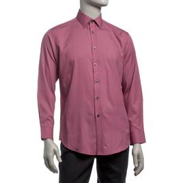 Mens Christian Aujard Regular Fit Checkered Dress Shirt-Burgundy