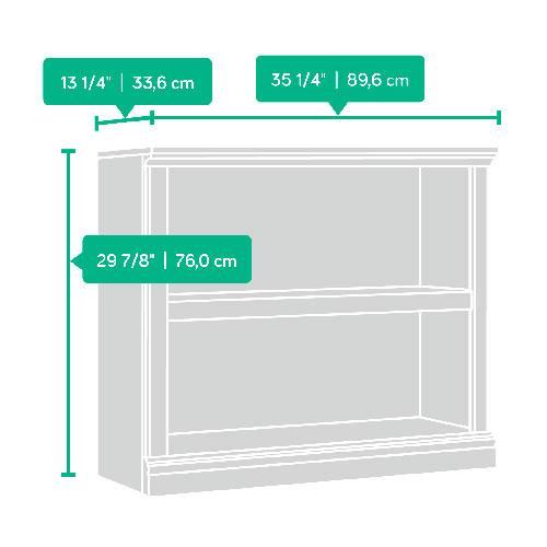 Sauder 2 Shelf Bookcase - Black